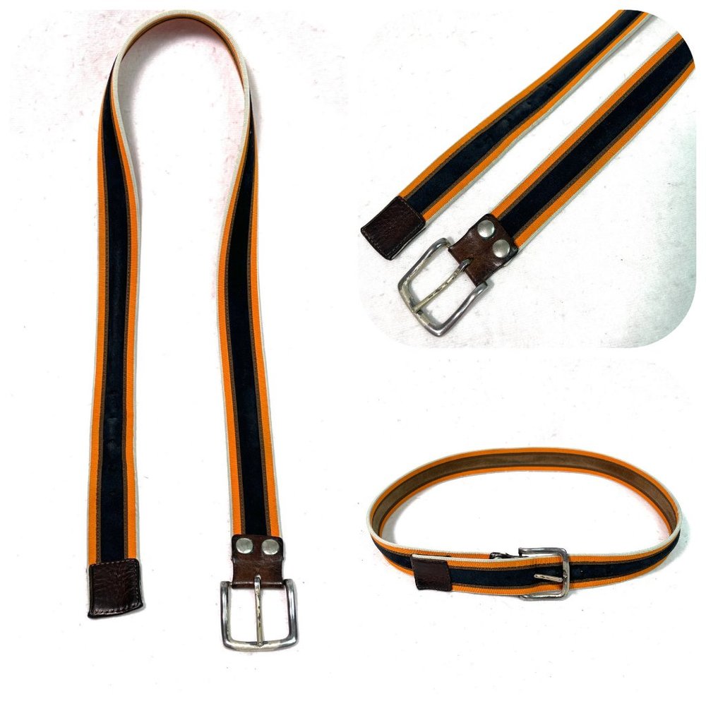 Italian made Leather/suede/Silk Belt